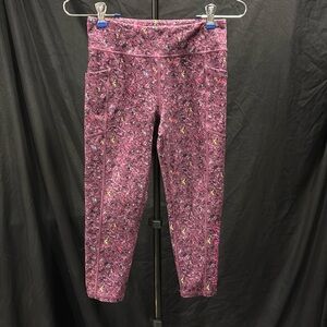 Reebok purple print leggings size 10/12